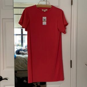coral Michael kors short sleeve dress.
